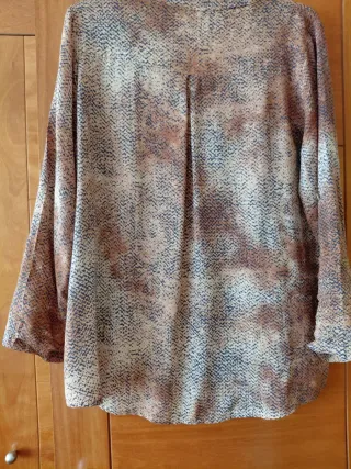 Blusa de gasa con estampado talla 46-48