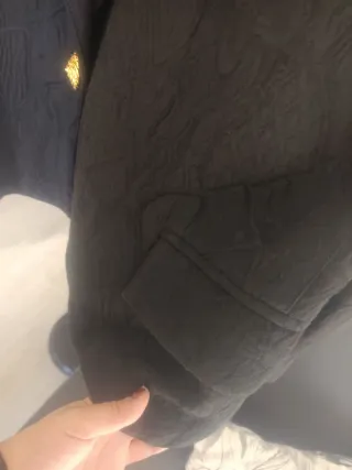 Chaqueta Negra con Textura estilo Vintage T44 Nuev