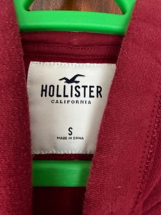 Sudadera Hollister Granate con Cremallera