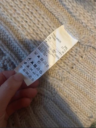 Cardigan Benetton maglia trecce beige