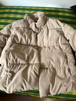 abrigo acolchado acrílico oversize Beige talla M