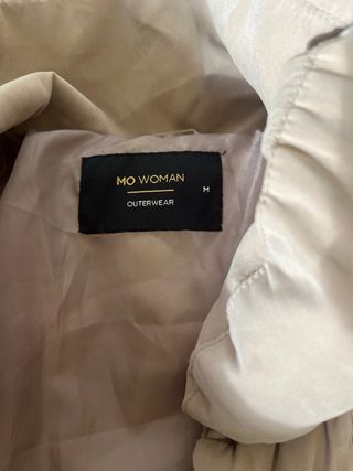 abrigo acolchado acrílico oversize Beige talla M