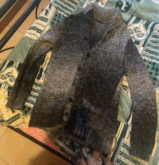 Cardigan Sisley grigio sfumato
