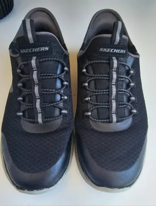 Scarpe Skechers Bambino Senza Lacci Grigio Nero