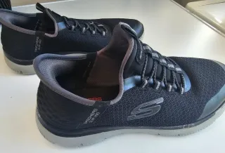 Scarpe Skechers Bambino Senza Lacci Grigio Nero