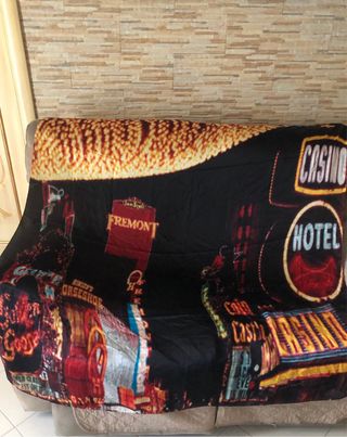 Foulard in pura seta con stampa Las Vegas