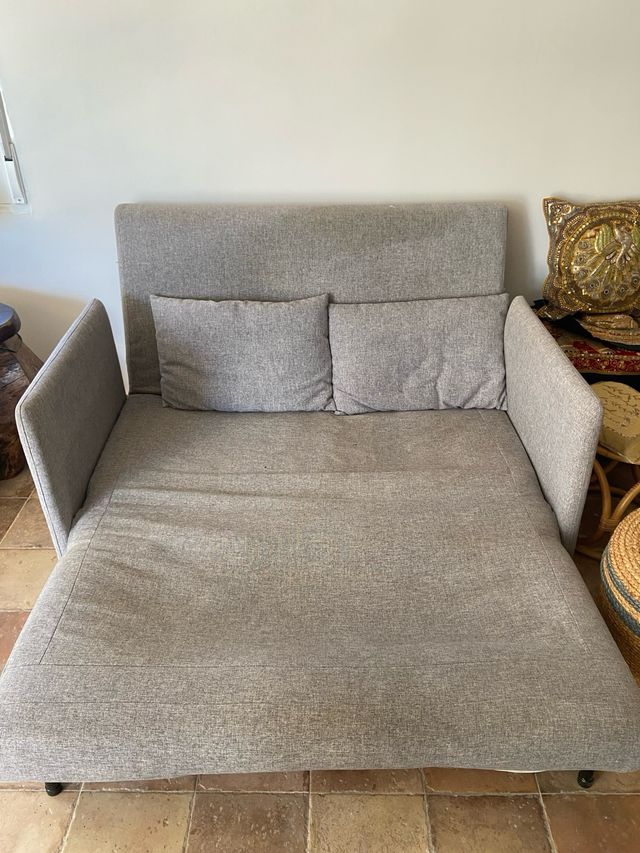 Sofá Cama Gris Tela