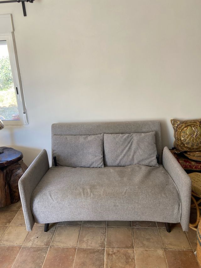 Sofá Cama Gris Tela