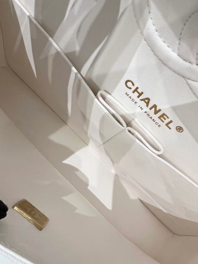 Borsa Chanel Classica Bianco Dorato