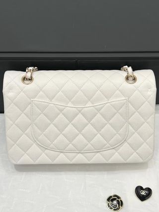 Borsa Chanel Classica Bianco Dorato