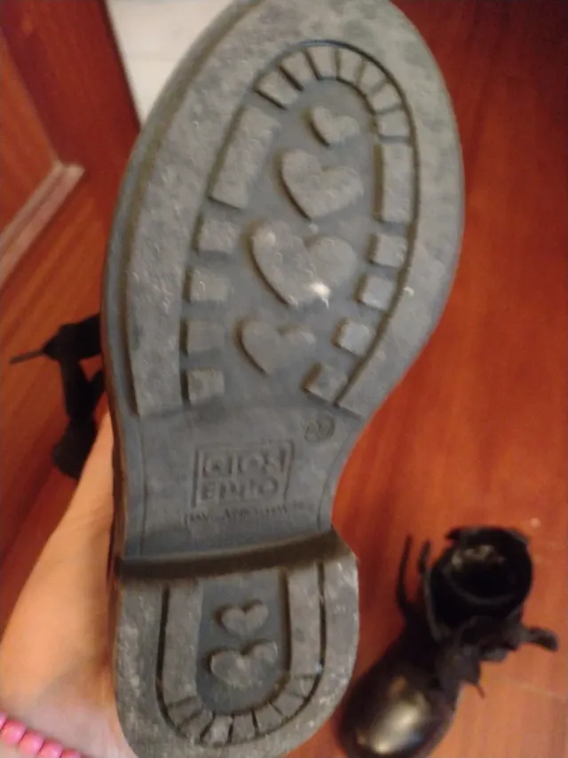 Stivaletti neri con fiocco per bambina numero 27