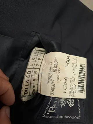 Americana Burberry Negra Hombre