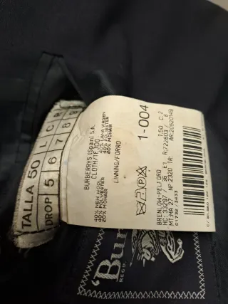 Americana Burberry Negra Hombre