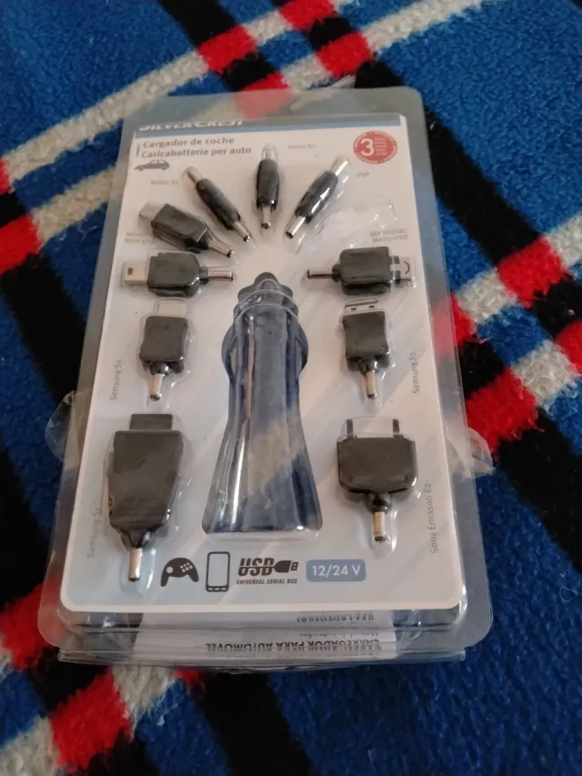 Cargador Coche USB Silver Crest 12/24V