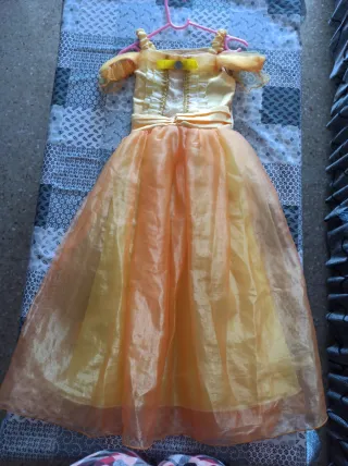 Disfraz Bella Naranja y Amarillo Talla Única