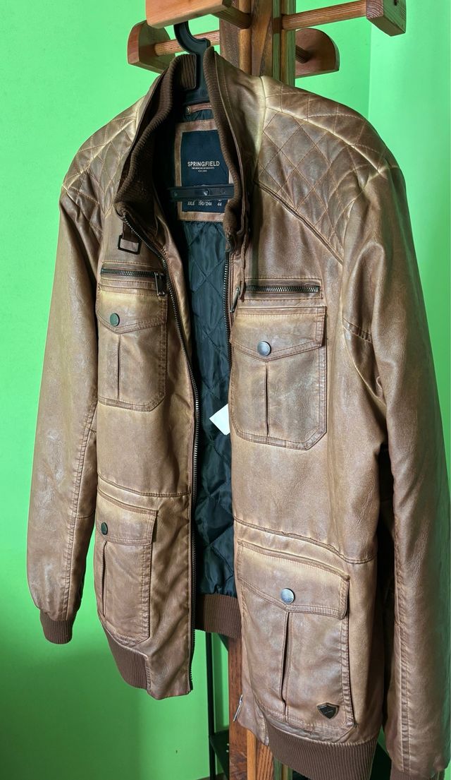 Cazadora Springfield Cuero Marrón Talla L