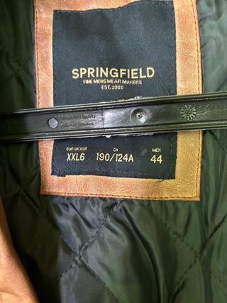 Cazadora Springfield Cuero Marrón Talla L
