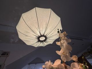 Lámpara colgante Ikea tela verde .