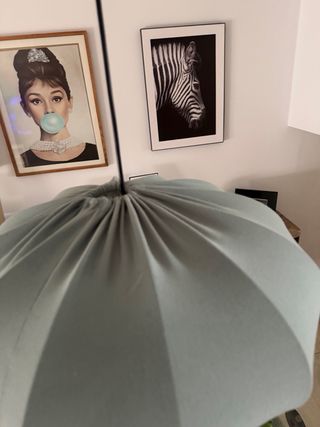 Lámpara colgante Ikea tela verde .