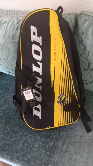 Paletero Dunlop Negro y Amarillo Nuevo