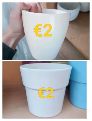 Vaso Ceramica Bianca 2€ Cadauno