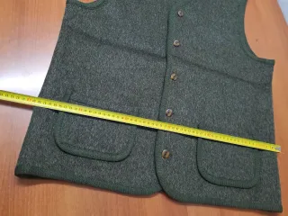 Chaleco lana virgen vintage casual verde