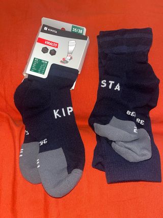 2 pares medias fútbol niño Kipsta 35-38
