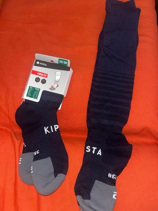 2 pares medias fútbol niño Kipsta 35-38