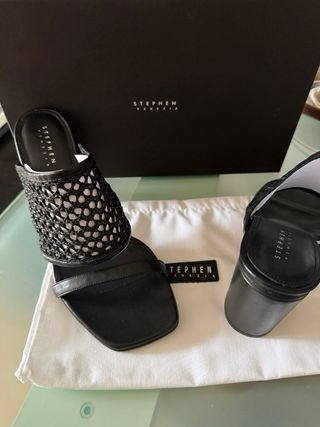 Sandalias STEPHEN VENEZIA Talla 38 Negras, en piel