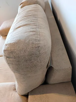 Sofá 2 plazas beige tela