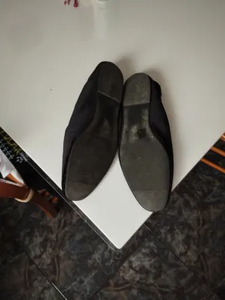 Mocasines terciopelo negro talla 40
