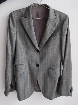 Chaqueta Massimo Dutti Raya Gris