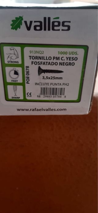 Tornillos Valles para Pladur 3,5x35mm (1000 uds)