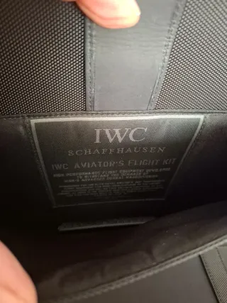Borsa porta tablet nera brand IWC Schaffhausen