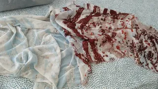 Set di 2 foulard da donna con tonalità naturali