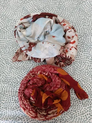 Set di 2 foulard da donna con tonalità naturali