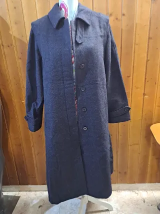 Abrigo largo vintage gris