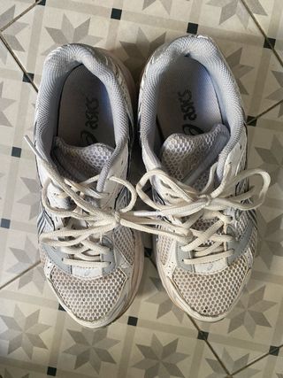 Zapatillas Asics Talla 39 Gris/Blanco
