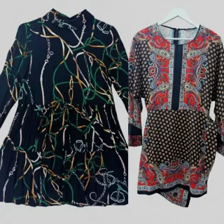 Lote 2 vestidos cortos, mujer, marca Zara, talla M