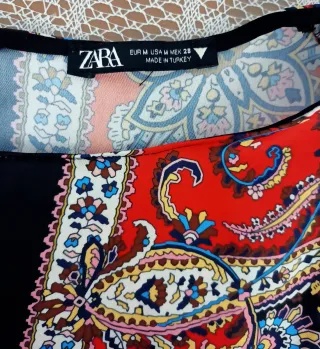 Lote 2 vestidos cortos, mujer, marca Zara, talla M