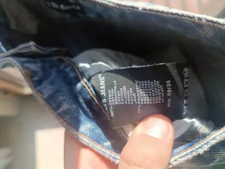Jeans Cargo Uomo Blu Lavaggio Acido