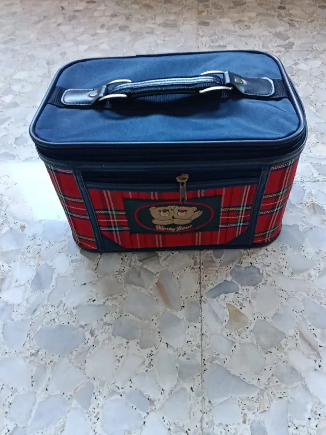 Neceser Honey Bear cuadros escoceses