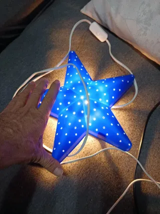 Lámpara estrella azul infantil