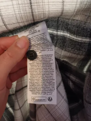 Camisa de cuadros gris y negra Talla XS