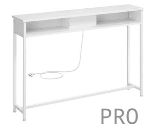 VASAGLE Tavolo Consolle Sottile con Multipresa