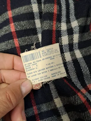 Abrigo Vintage Burberry Azul Multicolor80% lana