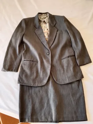 Tailleur donna lana vergine grigio