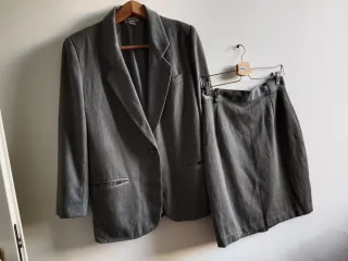 Tailleur donna lana vergine grigio