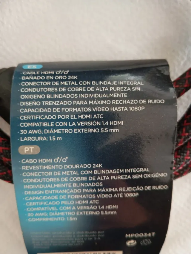 Cable HDMI Mitsai Pro 1.5m 24k Gold