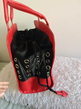 Bolso Moschino Rojo Original tote muy amplio